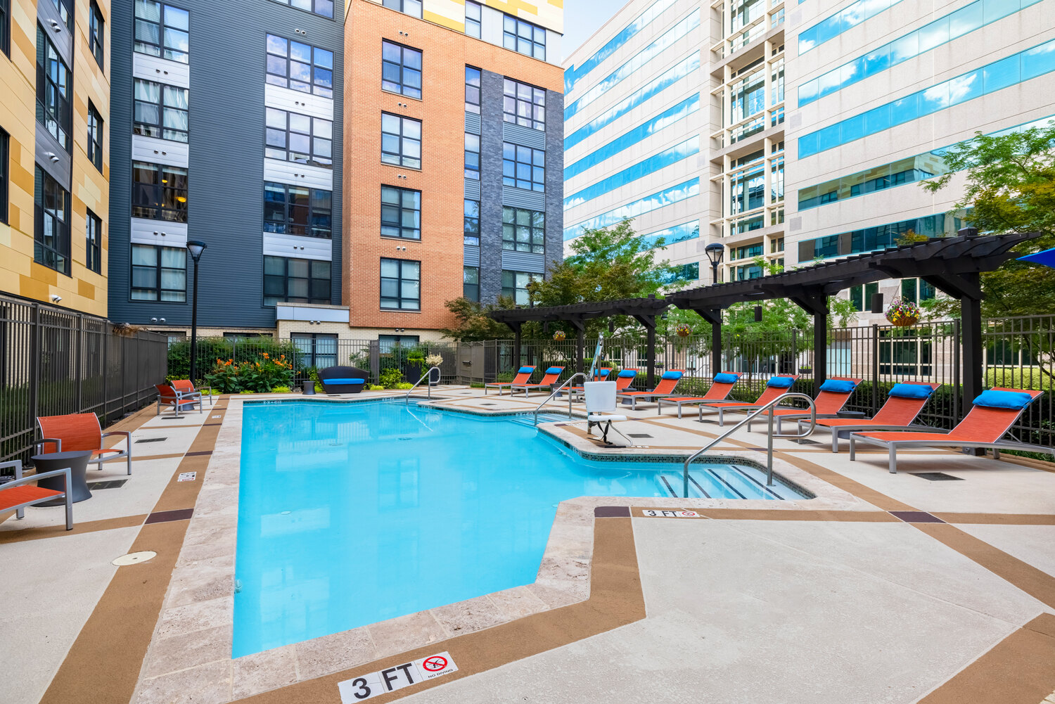 Pool with sundeck